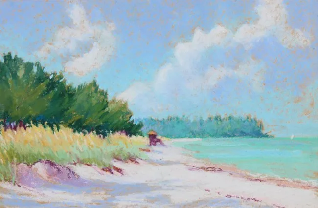 Gulf Shore by Julee Docking, Acrylic on Board, offered Feb 2022