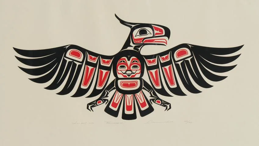 Thunderbird by Clarence Wells, Serigraph, sold Feb 2022