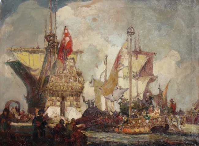 Untitled by Sir Frank Brangwyn, Oil on Canvas, sold Feb 2022