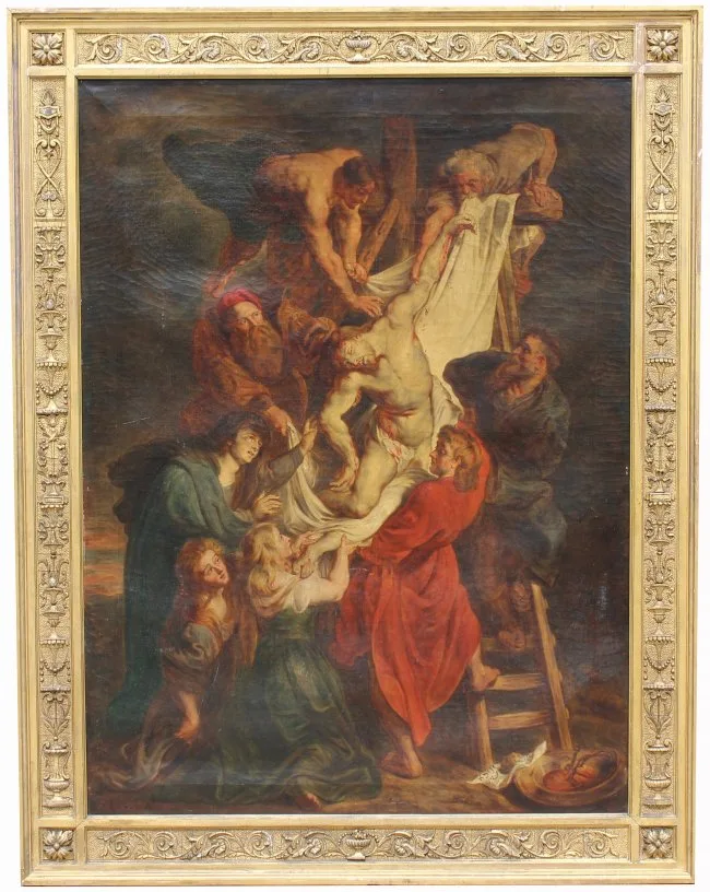 Louis Farasyn, Descent from the Cross, Oil on Canvas