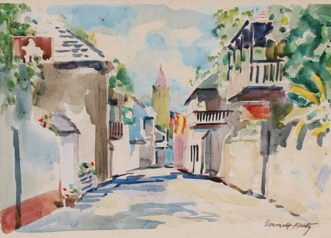 Untitled by Emmett Fritz, Watercolor, sold Apr 2022