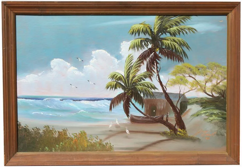 Untitled by Al Black, Oil on Upson Board, sold Apr 2022