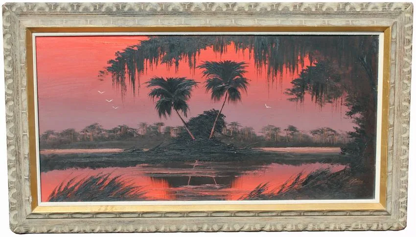 Untitled by James Gibson, Oil on Upson Board, sold Apr 2022