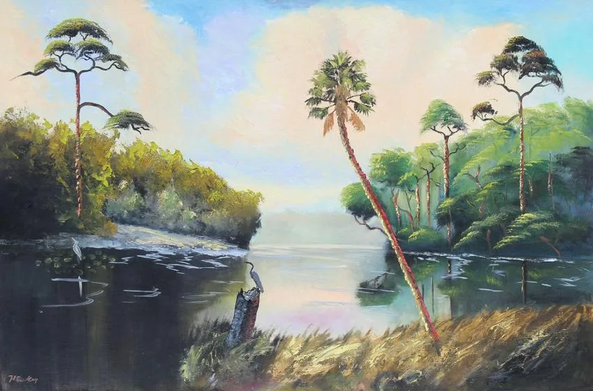 Hezekiah Baker, Untitled, Oil on upson board