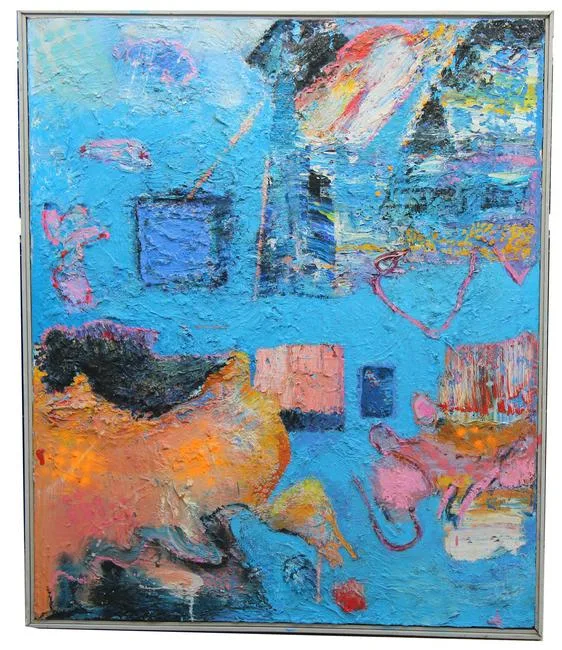 Thomas Koether, Harbor, Oil on Canvas
