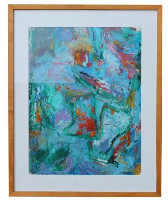 Thomas Koether, Study Blue Progression, Oil on Paper