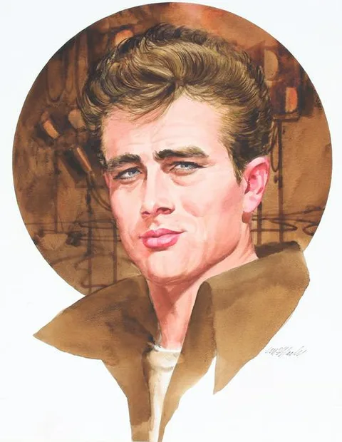 James Dean - American Icon by Tom McNeely, Watercolor on Paper, offered Apr 2022