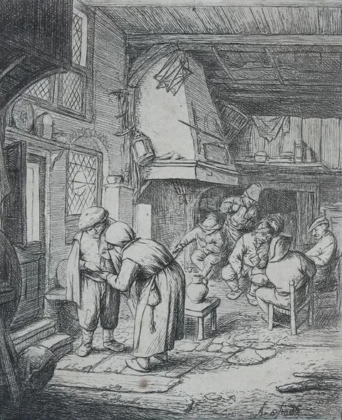 Adriaen van Ostade, Untitled, Etching on laid paper
