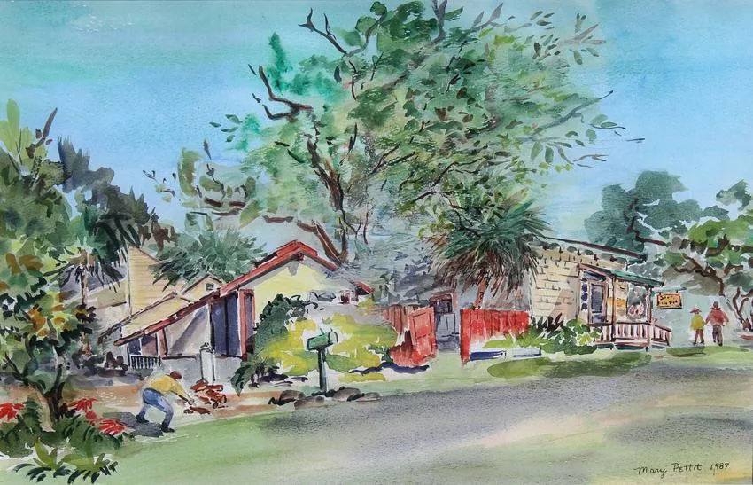 Untitled by Mary Dice Pettit, Watercolor, sold Apr 2022