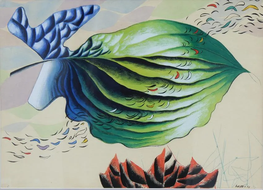 Untitled by Herbert Bayer, Gouache and ink on paper, sold Jun 2022