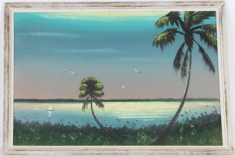 Al Black, Untitled, Oil on upson board