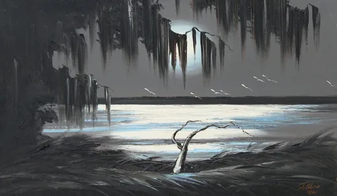James Gibson, Untitled, Oil on upson board