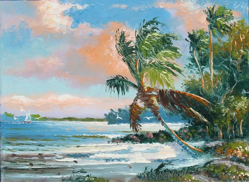 Untitled by Samuel Newton, Oil on Board, sold Jun 2022