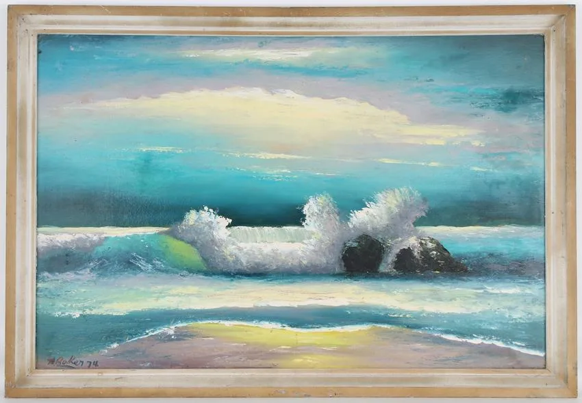 Untitled by Hezekiah Baker, Oil on upson board, sold Jun 2022