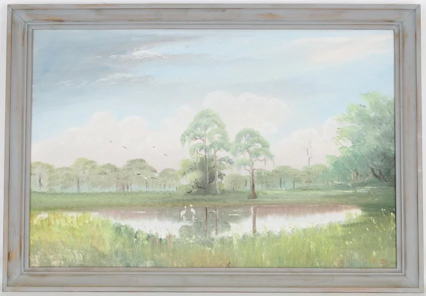 Untitled by Al Black, oil on board, sold Jun 2022
