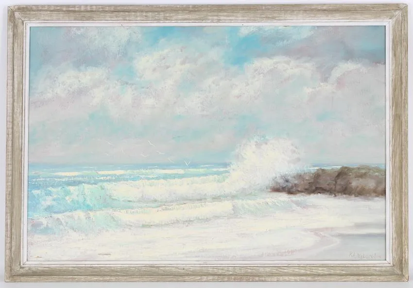 Untitled by Roy McLendon, Oil on upson board, sold Jun 2022