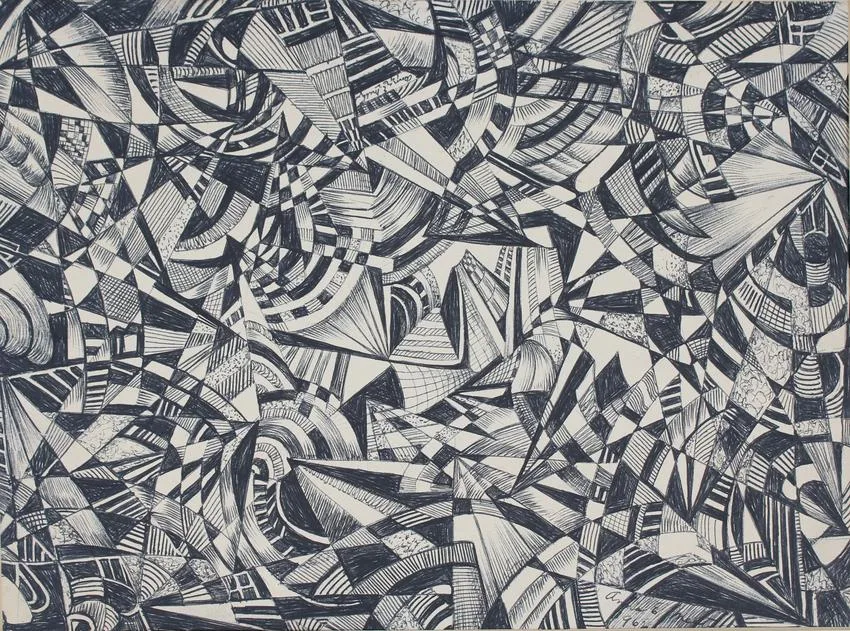 Anne E. Meltzer, Untitled, pen/ink
