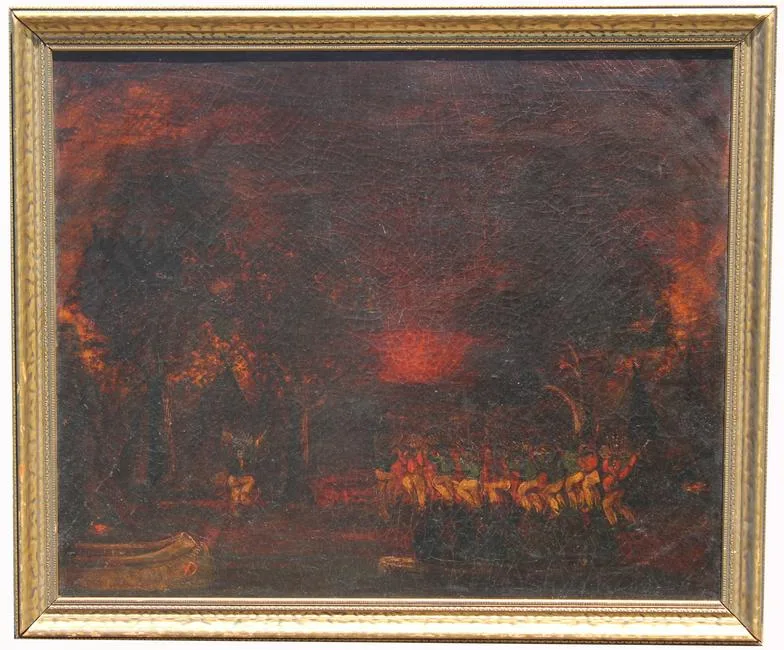 Untitled by Ralph Albert Blakelock, Oil on canvas, sold Jun 2022