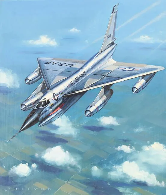 B-58 Hustler by Jack Fellows, Oil on Masonite, sold Jun 2022