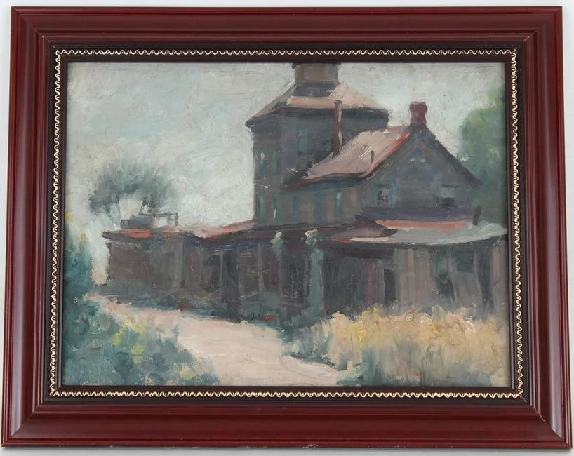 Untitled by Edward Leonard, Oil on board, offered Jun 2022