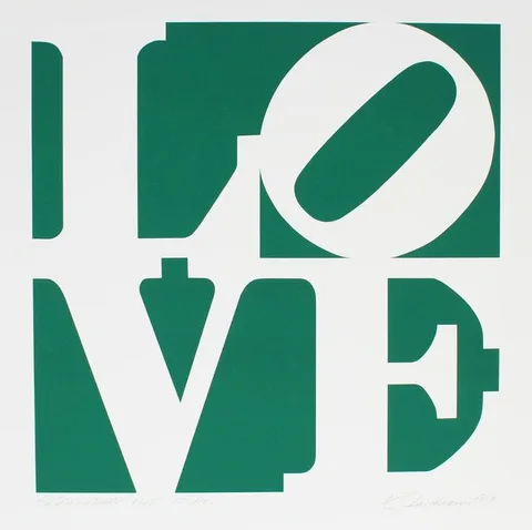 Robert E. Indiana, GreenPeace Love, Color Serigraph