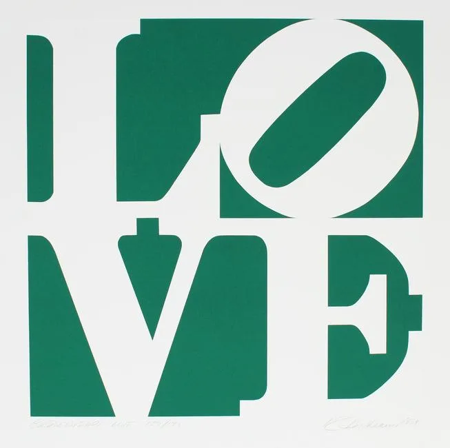 Robert E. Indiana, GreenPeace Love, Color Serigraph