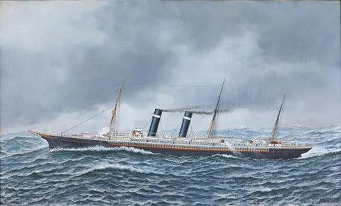 Antonio Jacobsen, SS New York, Oil on Canvas