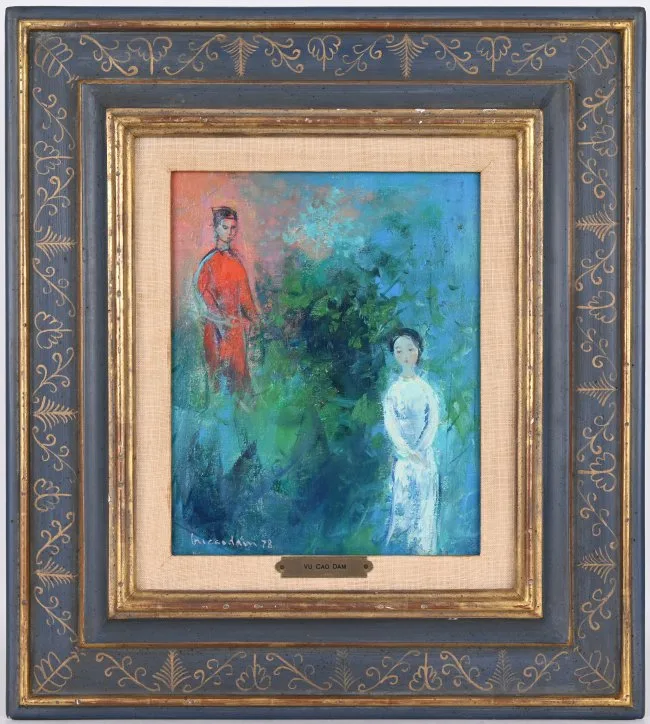 Composition by Vũ Cao Đàm, Oil on Canvas, sold Aug 2022