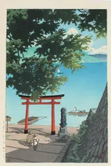 Kawase Hasui, Chuzenji Temple at Utagahama Beach