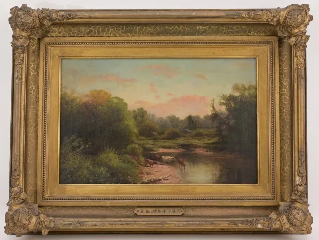Untitled by George L. Clough, oil on canvas, offered Aug 2022