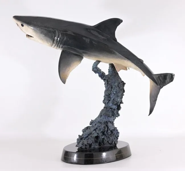 Great White by Robert Wyland, Bronze, sold Aug 2022