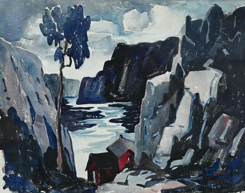 Untitled by Hilton Leech, Watercolor, sold Aug 2022