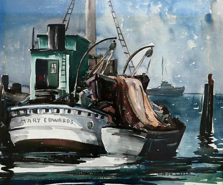 Untitled by Hilton Leech, Watercolor, sold Aug 2022