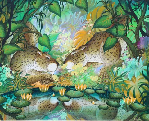 The Promis by Gustavo Novoa, Oil on Board, sold Aug 2022