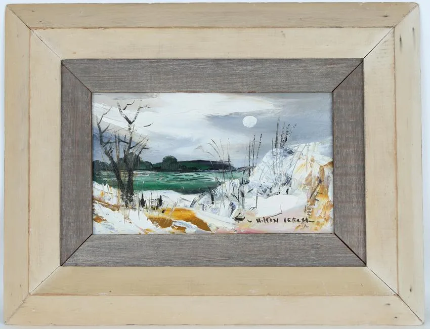 Hilton Leech, Winter Landscape, Oil on Board