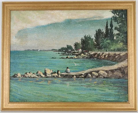 Joseph Paul di Gemma, Bradenton Beach, Oil on Board