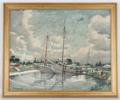 Joseph Paul di Gemma, Tarpon Springs, Oil on Board