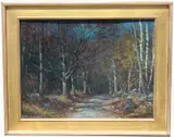 Anton Otto Fischer, Evening Woodland Interior