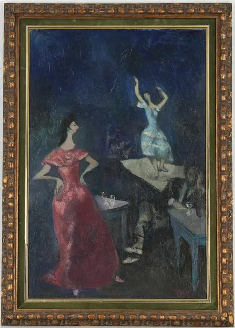 Benjamin Albert Stahl, Spanish Cabaret, Oil on Canvas