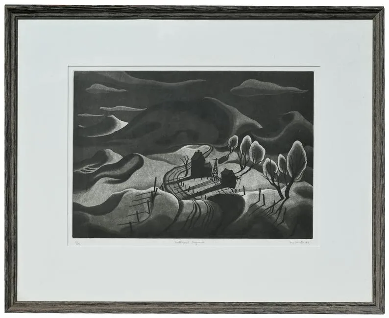 Nocturnal Sequence by J. Jay McVicker, Aquatint, sold Oct 2022