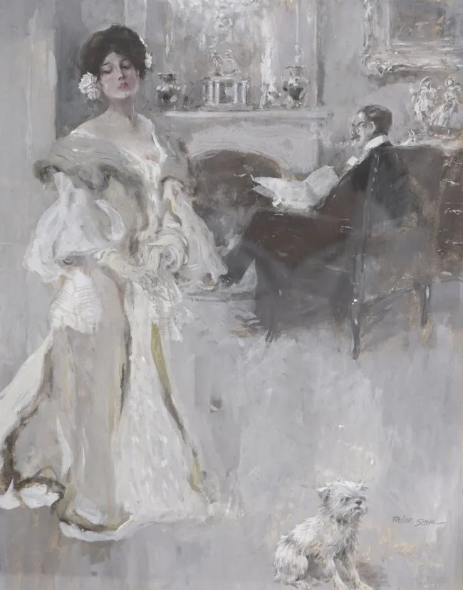 Untitled by Friedrich Stahl, Gouache, sold Oct 2022