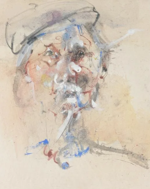 Untitled by Antonio Blanco, mixed media on paper, sold Oct 2022
