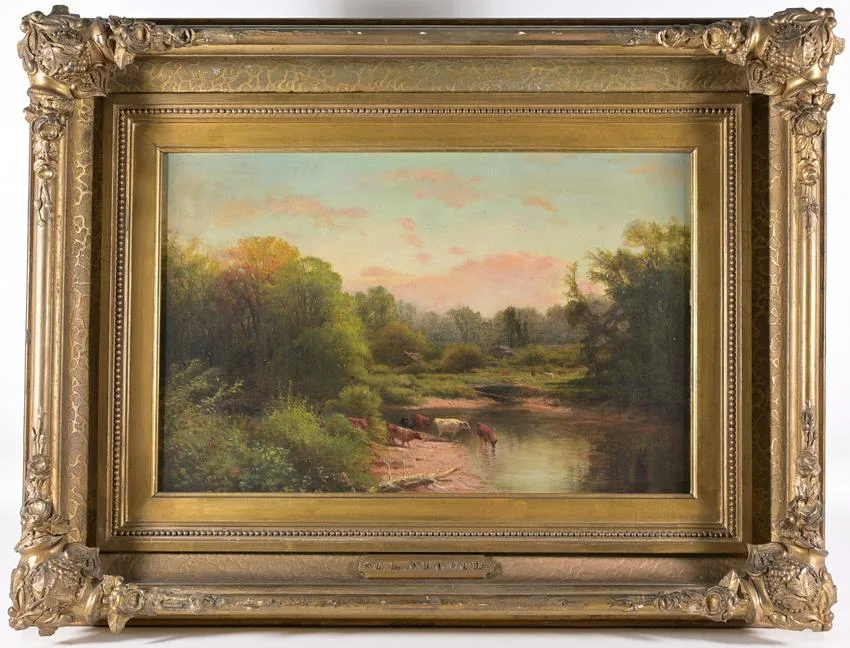 Untitled by George L. Clough, oil on canvas, offered Oct 2022