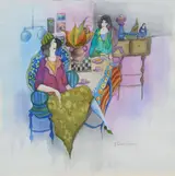 Itzchak Tarkay, Dining Room Discuss