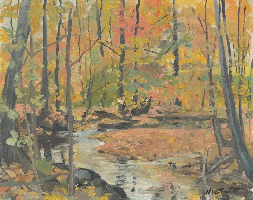 Harold Winfield Scott, Wooded Landscape, Oil on Canvas Board