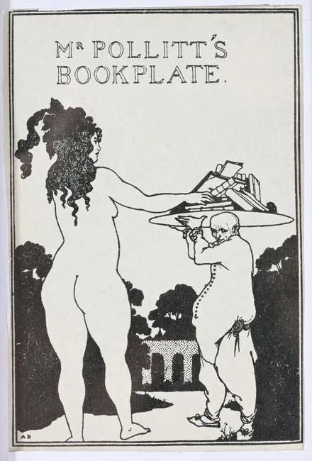 Aubrey Vincent Beardsley, Mr. Pollitt's Bookplate, c. 1896, print