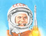 Paul Calle, Gagarin, Vostok I - April 12, 1961