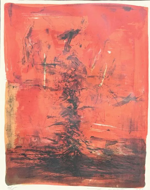Untitled by Zao Wou-ki, lithograph, sold Dec 2022