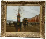 Édouard Cortès, Le Quai du Louvre vers le pont des Arts