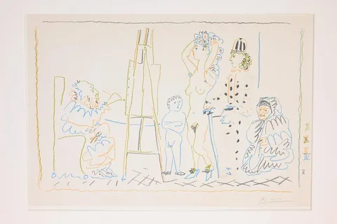 Pablo Picasso, L'Atelier Du Vieux Peintre, Lithograph